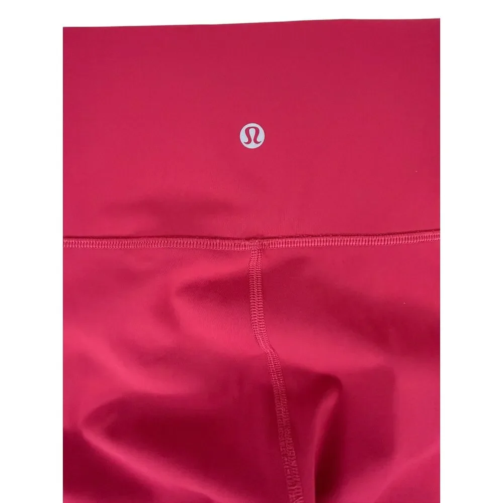 Lululemon Red Leggings Size 8 Yoga Gym Activewear Athletic Tights
